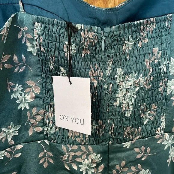 Green Floral Slip Midi Dress - Picture 6 of 8